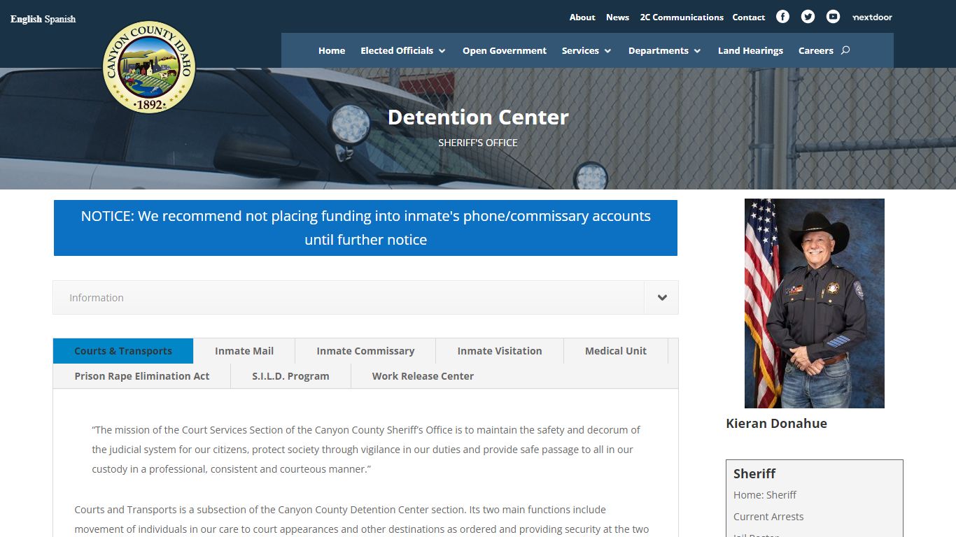 Detention Center | Canyon County